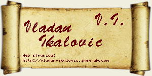 Vladan Ikalović vizit kartica